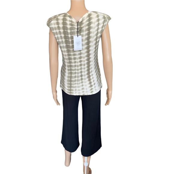 Sen Sage Tie Dye Padded Shoulder Top Size S - Picture 5 of 6